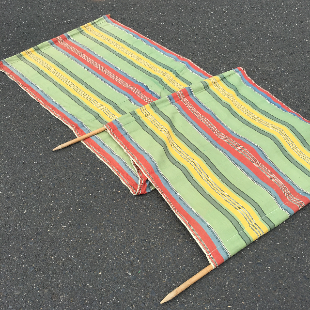 WINDBREAK, Red, Blue, Green, Yellow Stripe